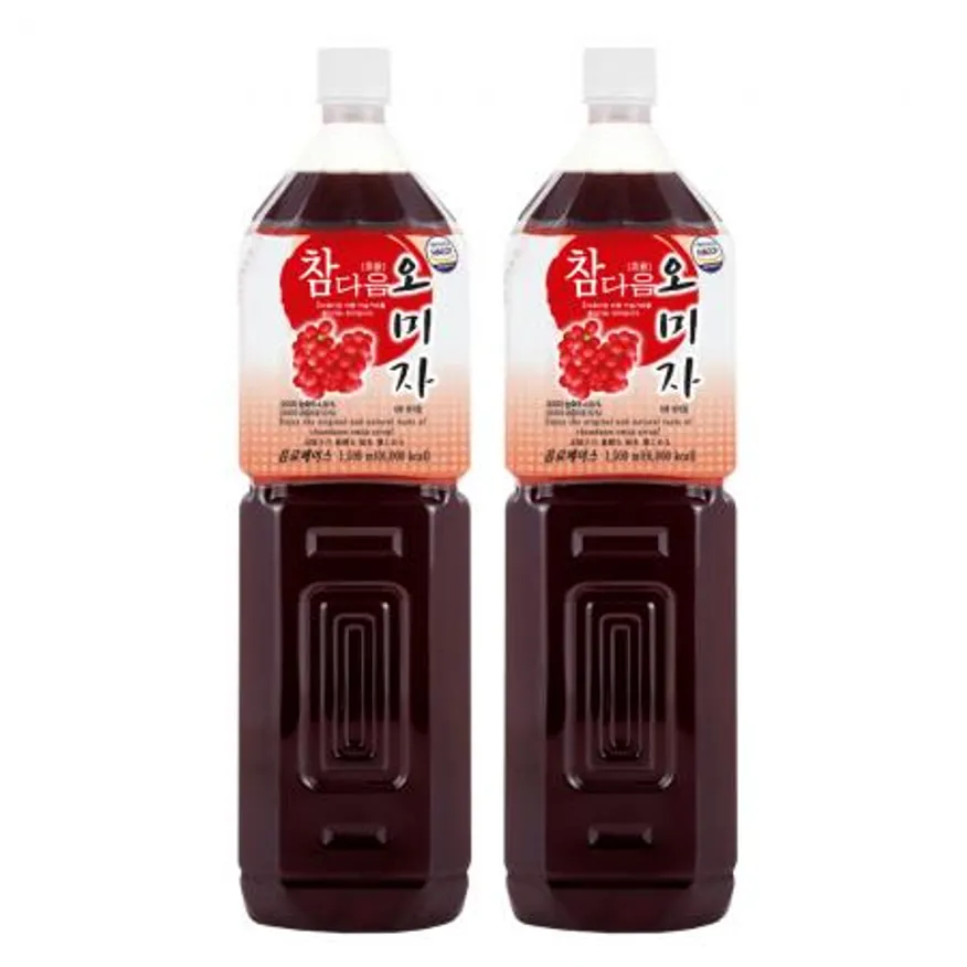 참다음 오미자 농축액 엑기스 청 음료 베이스 1.5L 2개 이미지