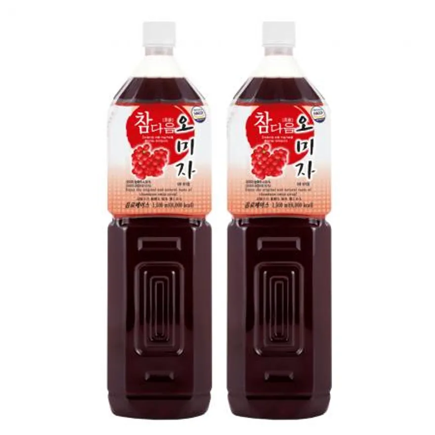 참다음 오미자 농축액 엑기스 청 음료 베이스 1.5L 2개 이미지