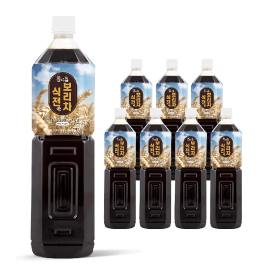 참다음 식전엔 보리차 진액 무가당 보리원액 액기스 1.5L 8개 이미지