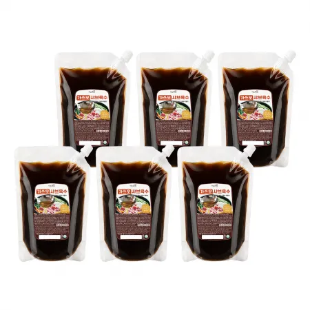 이츠쉐프 25배수 고농축 가쓰오 샤브샤브 육수 대용량 업소용 우동 소스 2kg, 6개