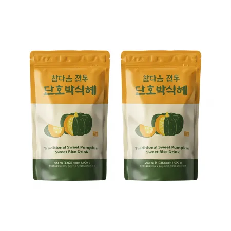 참다음 전통음료 베이스 농축액 단호박 식혜 음료 베이스 790ml 2개