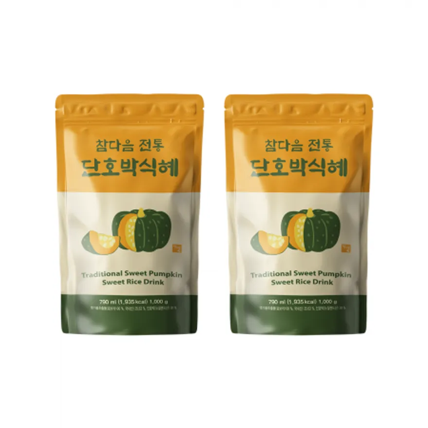 참다음 전통음료 베이스 농축액 단호박 식혜 음료 베이스 790ml 2개 이미지