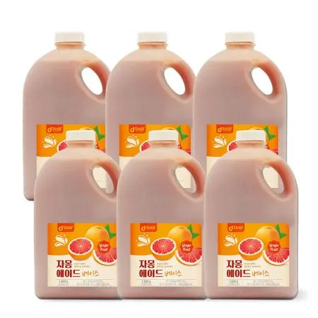 딜리프 자몽 리얼에이드 대용량 업소용 베이스 1.8kg 1박스(6개입)