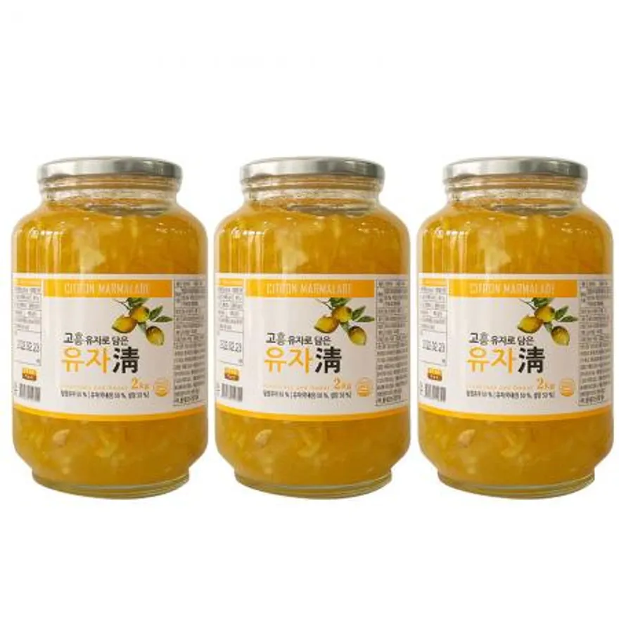 전남 고흥 유자청 유자차 농축액 엑기스 청 음료 베이스 2kg 3개 이미지