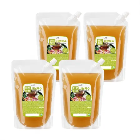 이츠쉐프 25배수 고농축 버섯야채 샤브샤브 육수 대용량 업소용 소스 2kg, 4개