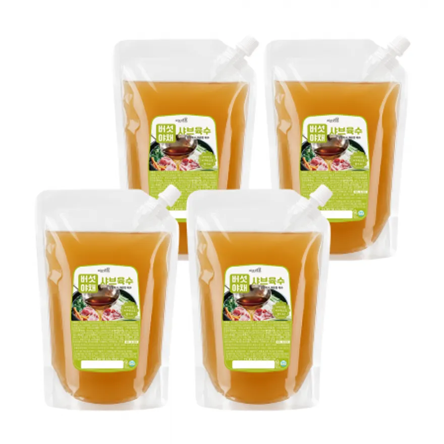 이츠쉐프 25배수 고농축 버섯야채 샤브샤브 육수 대용량 업소용 소스 2kg, 4개 이미지