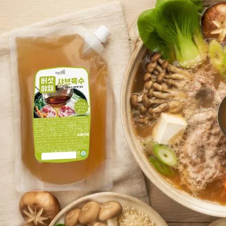 이츠쉐프 25배수 고농축 버섯야채 샤브샤브 육수 대용량 업소용 소스 2kg, 4개 이미지