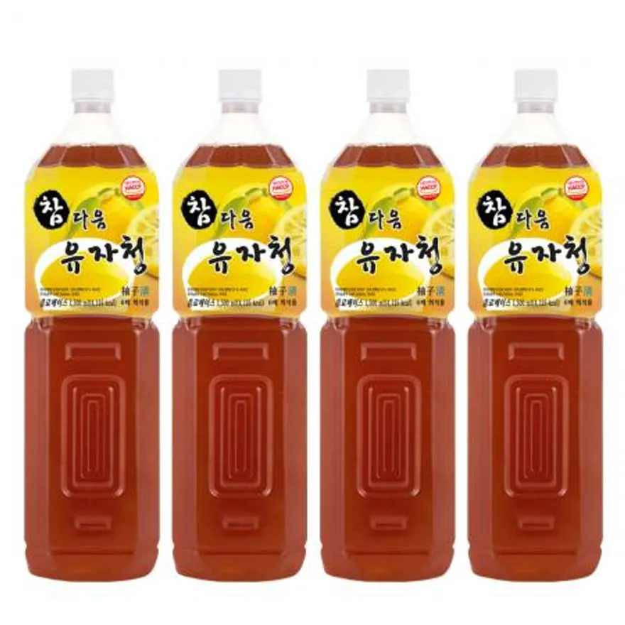 참다음 유자청 농축액 엑기스 청 음료 베이스 1.5L 4개 이미지