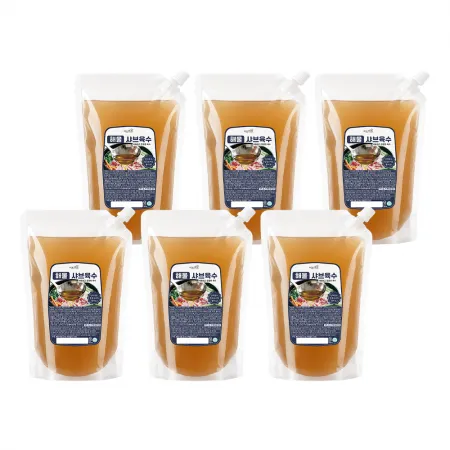 이츠쉐프 25배수 고농축 해물 샤브샤브 육수 대용량 업소용 칼국수 소스 2kg, 6개