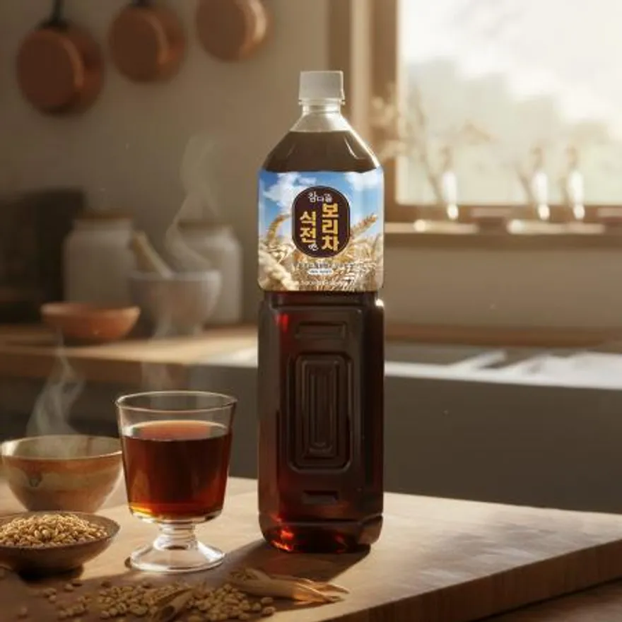 참다음 식전엔 보리차 진액 무가당 보리원액 액기스 1.5L 8개 이미지