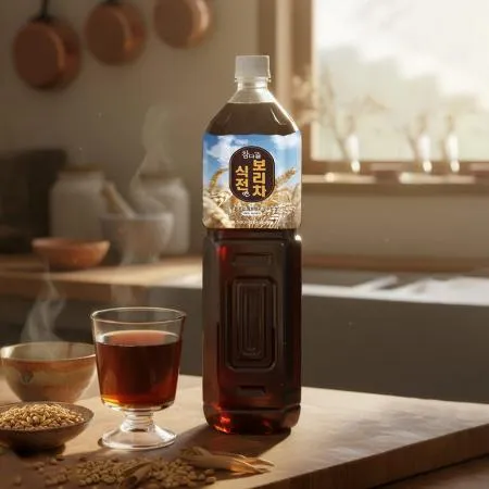 참다음 식전엔 보리차 진액 무가당 보리원액 액기스 1.5L 8개 이미지