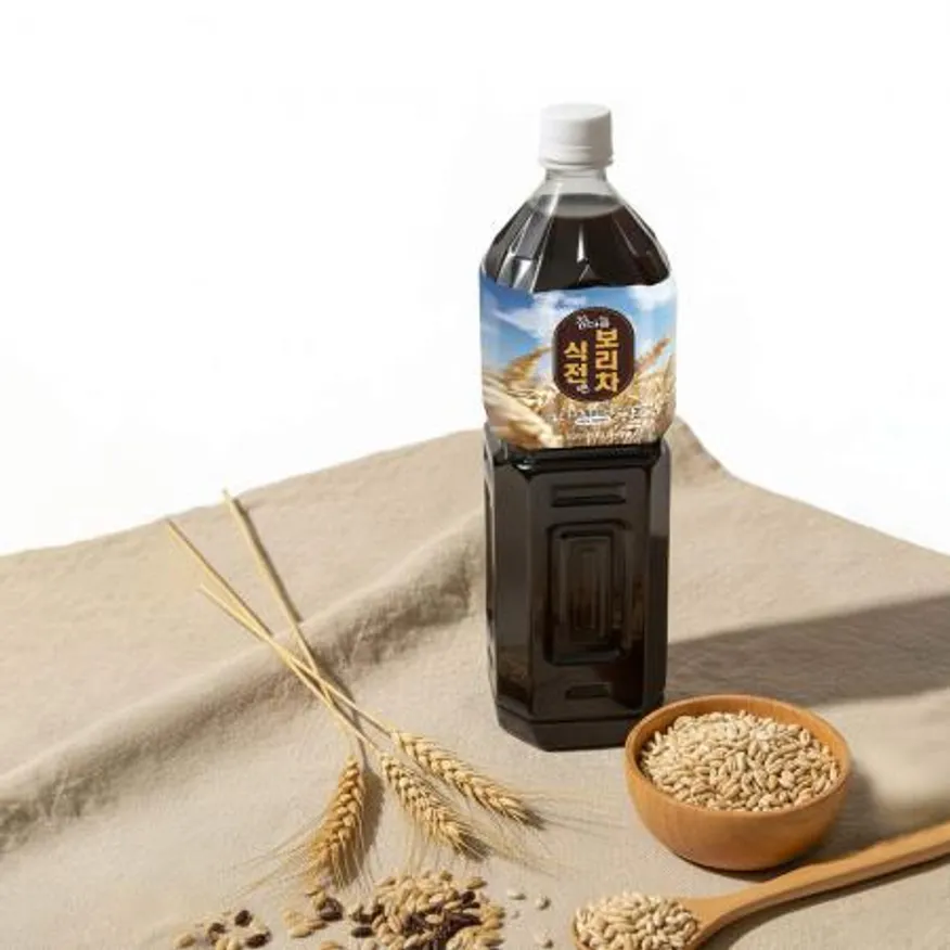 참다음 식전엔 보리차 진액 무가당 보리원액 액기스 1.5L 4개 이미지