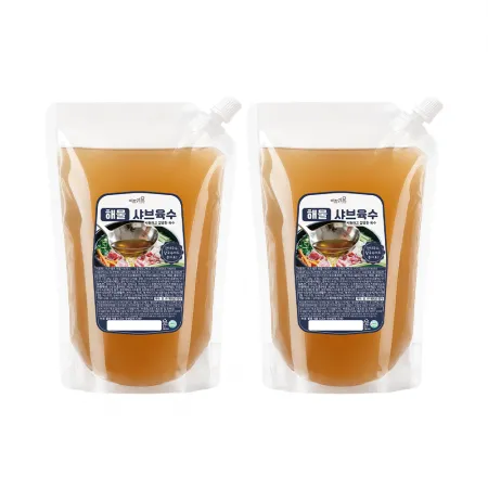이츠쉐프 25배수 고농축 해물 샤브샤브 육수 대용량 업소용 칼국수 소스 2kg, 2개