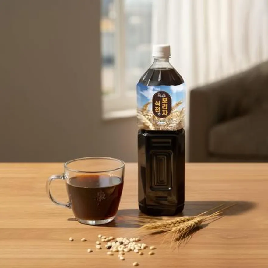 참다음 식전엔 보리차 진액 무가당 보리원액 액기스 1.5L 8개 이미지