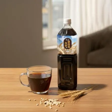 참다음 식전엔 보리차 진액 무가당 보리원액 액기스 1.5L 8개 이미지
