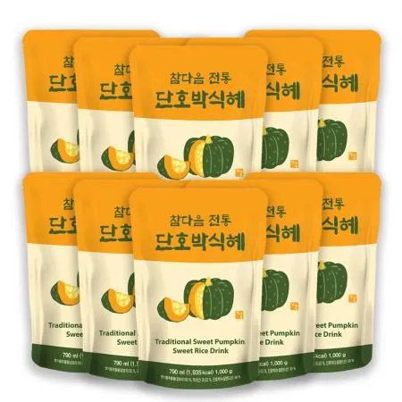 참다음 전통음료 베이스 농축액 단호박 식혜 음료 베이스 790ml 1박스(10개입)