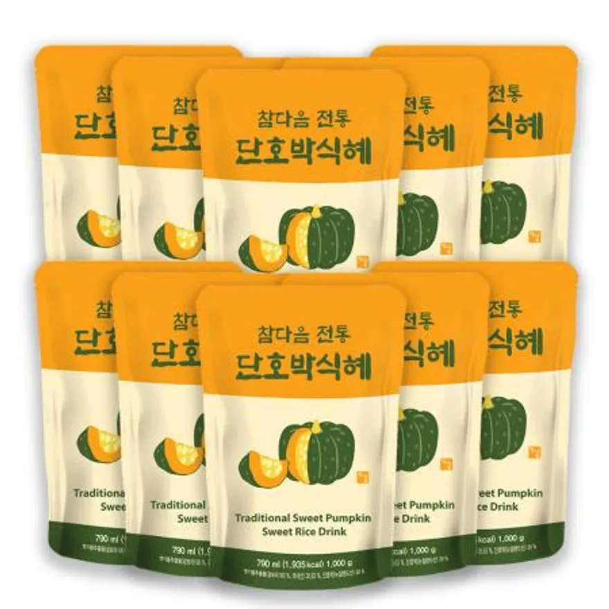 참다음 전통음료 베이스 농축액 단호박 식혜 음료 베이스 790ml 1박스(10개입) 이미지