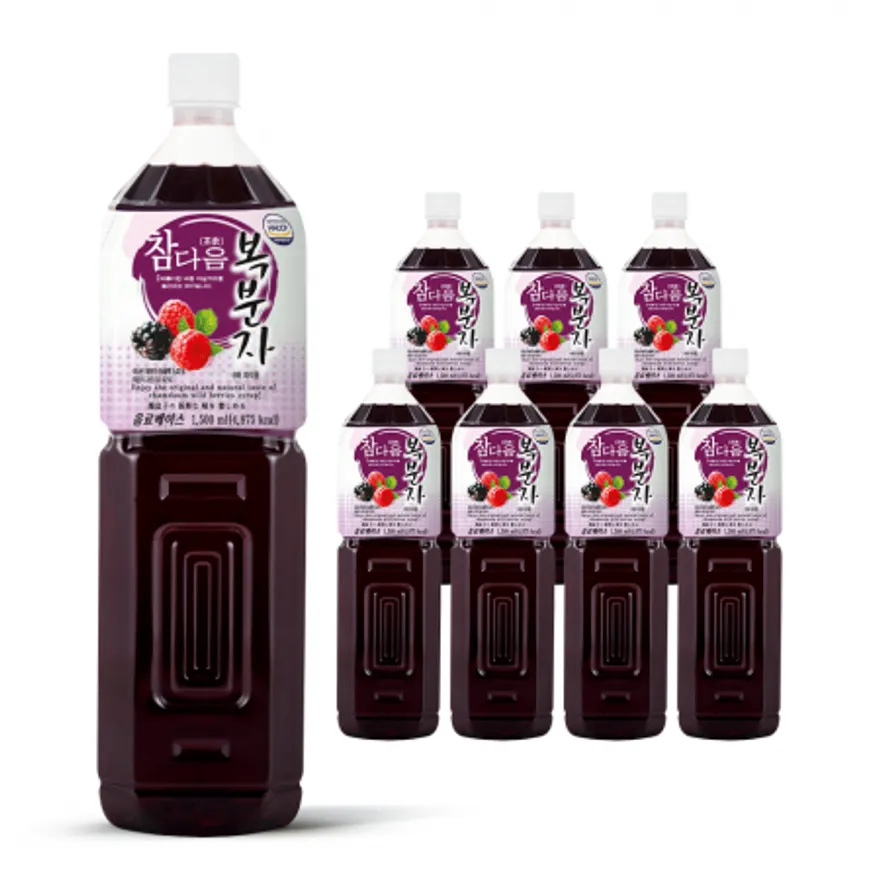 참다음 복분자 농축액 엑기스 청 음료 베이스 1.5L 1박스(8개입) 이미지