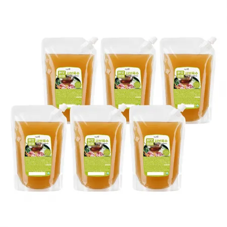 이츠쉐프 25배수 고농축 버섯야채 샤브샤브 육수 대용량 업소용 소스 2kg, 6개