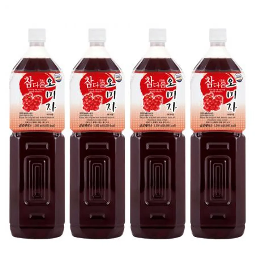 참다음 오미자 농축액 엑기스 청 음료 베이스 1.5L 4개 이미지