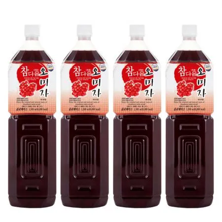 참다음 오미자 농축액 엑기스 청 음료 베이스 1.5L 4개