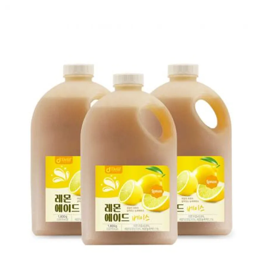 딜리프 레몬 리얼에이드 대용량 업소용 베이스 1.8kg 하이볼 홈카페 3개 이미지