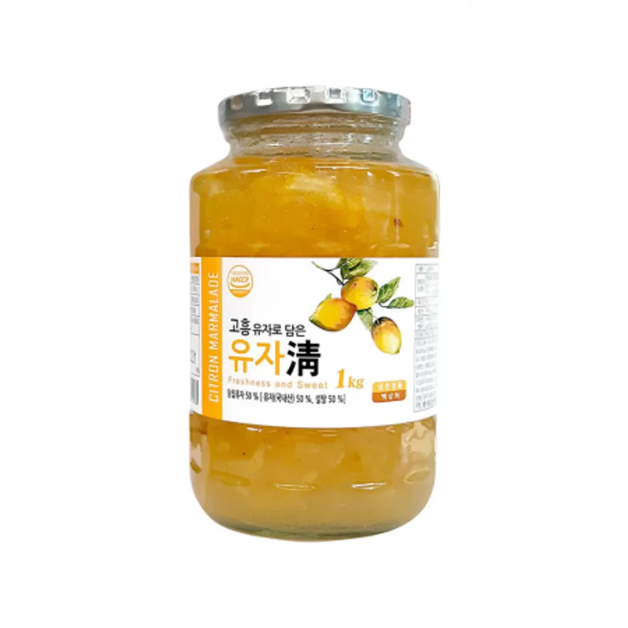 전남 고흥 유자청 유자차 농축액 엑기스 청 음료 베이스 1kg 이미지