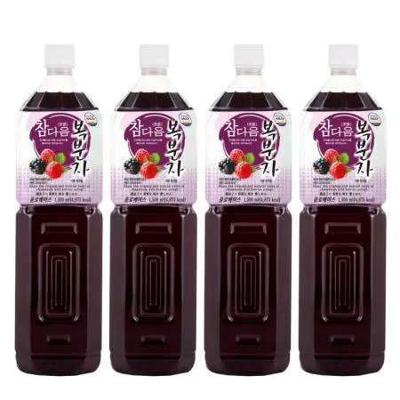 참다음 복분자 농축액 엑기스 청 음료 베이스 1.5L 4개