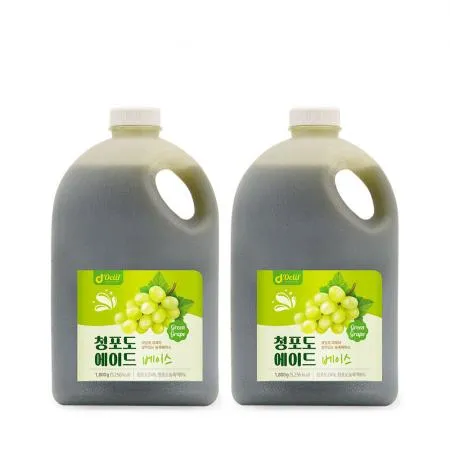 딜리프 청포도 리얼에이드 대용량 업소용 베이스 1.8kg 하이볼 홈카페 2개