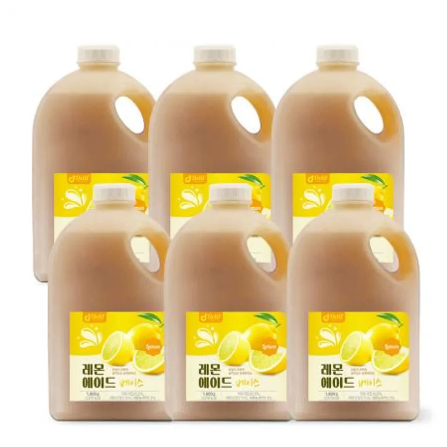 딜리프 레몬 리얼에이드 대용량 업소용 베이스 1.8kg 1박스(6개입) 이미지