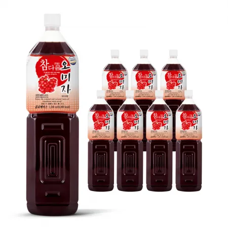 참다음 오미자 농축액 엑기스 청 음료 베이스 1.5L 1박스(8개입)
