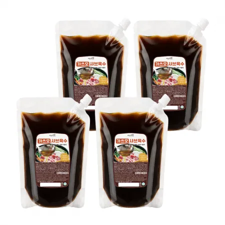 이츠쉐프 25배수 고농축 가쓰오 샤브샤브 육수 대용량 업소용 우동 소스 2kg, 4개 이미지