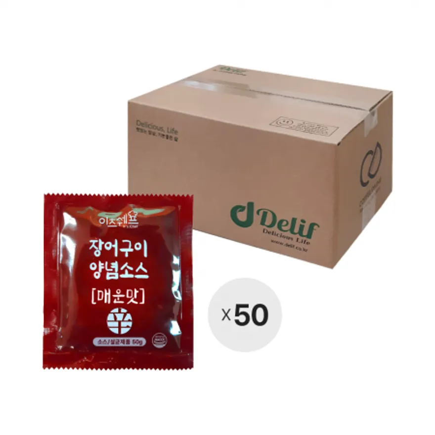 이츠쉐프 장어구이 양념소스 50g 매운맛 50개입 이미지