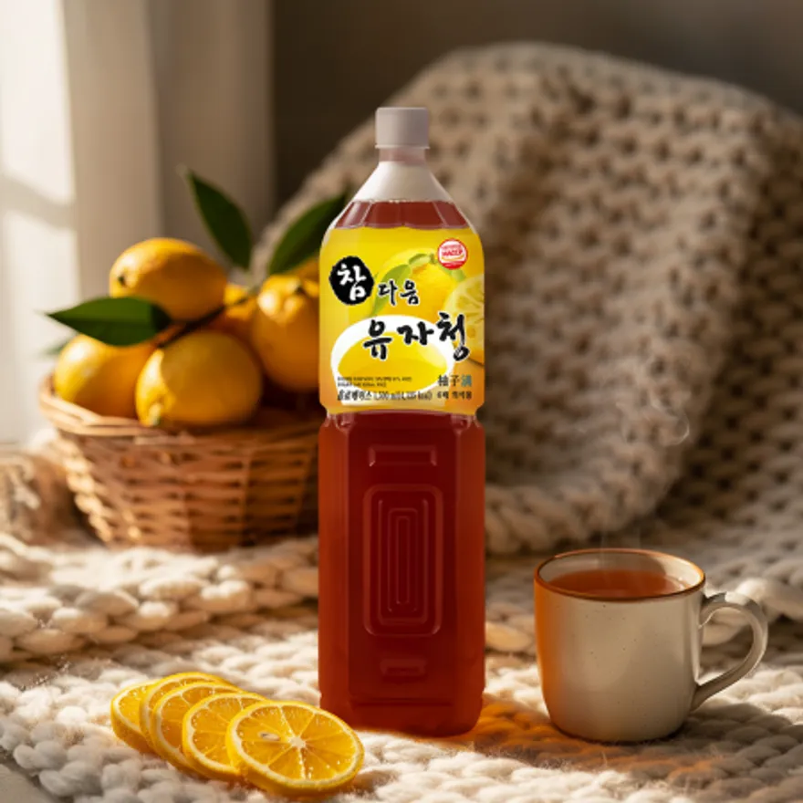 참다음 유자청 농축액 엑기스 청 음료 베이스 1.5L 이미지