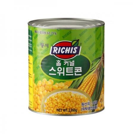리치스 스위트콘 옥수수캔 통조림 2.95kg
