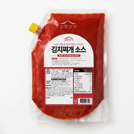 고추명가 김치찌개소스 찌개육수 2kgx1, 25인분
