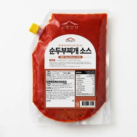 고추명가 순두부찌개 찌개양념 2kgx1, 50인분