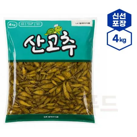 엘케이식품 산고추 4kg 매운고추 초절임