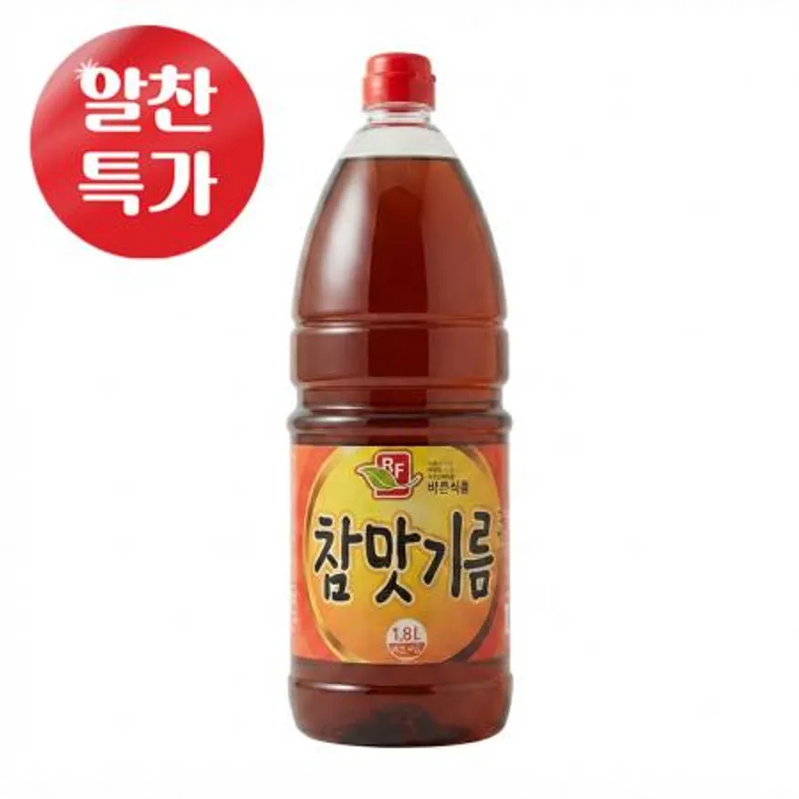 바른식품 참맛기름 1.8L 식당참기름 참깨 향미유 참향기름 이미지