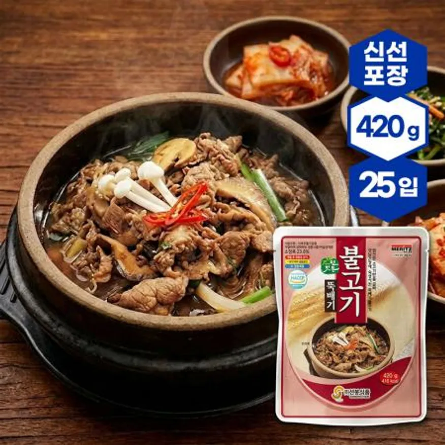 선봉 자연깃든 뚝배기 소불고기 1박스 420gx25 이미지