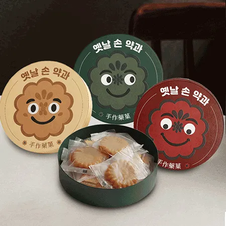 [리타엔] 옛날 手作 약과 1박스*10개입 (레드,옐로우,그린 박스 中 랜덤) x20박스 (대량구매)