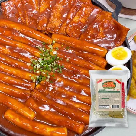 [리타엔]도전 점보 떡볶이(4~5인분)대용량(1kg)푸짐한 양에 건강한 우리 밀로 만든 떡 이미지