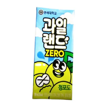 연세유업 과일랜드 제로 190ml 청포도맛 24개
