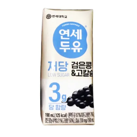 연세 저당 검은콩 고칼슘 190ml 72팩