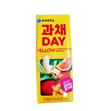 연세유업 과채데이 옐로우 음료 190ml 72개