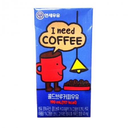 연세유업 콜드브루 커피우유 190ml 96개