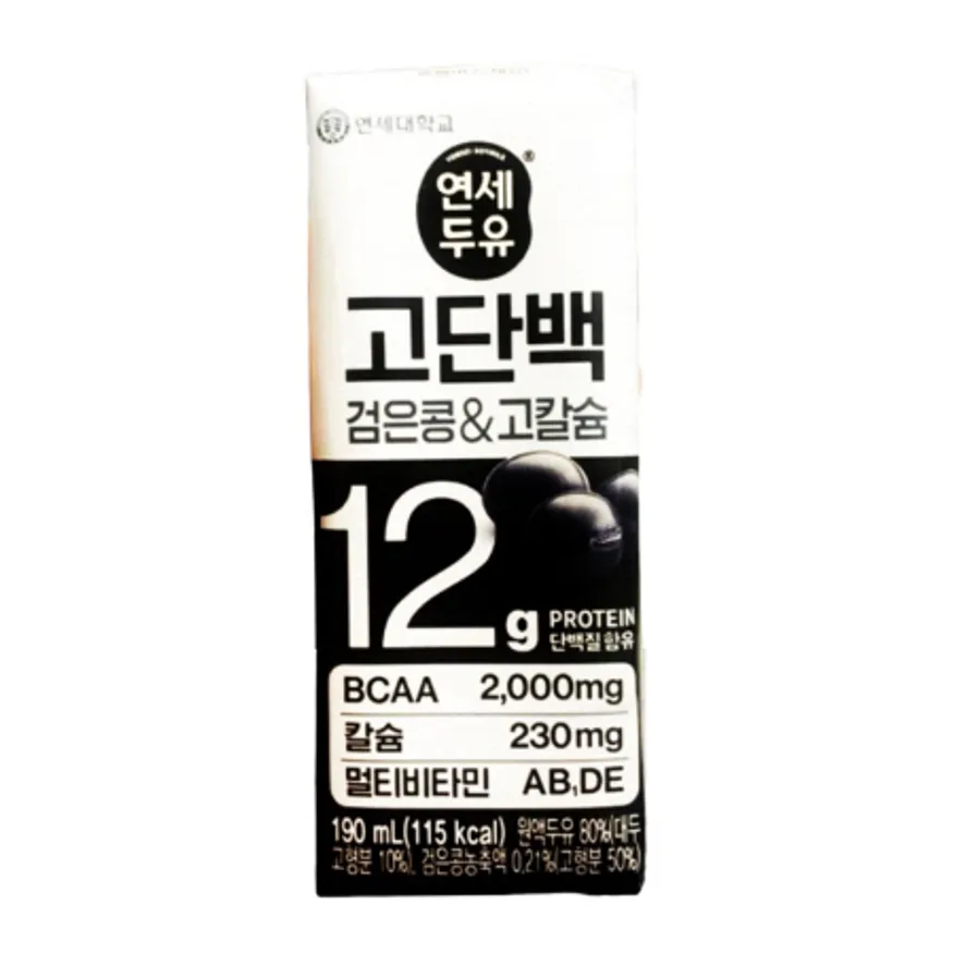 연세 고단백 검은콩 고칼슘 두유 190ml 16팩 이미지