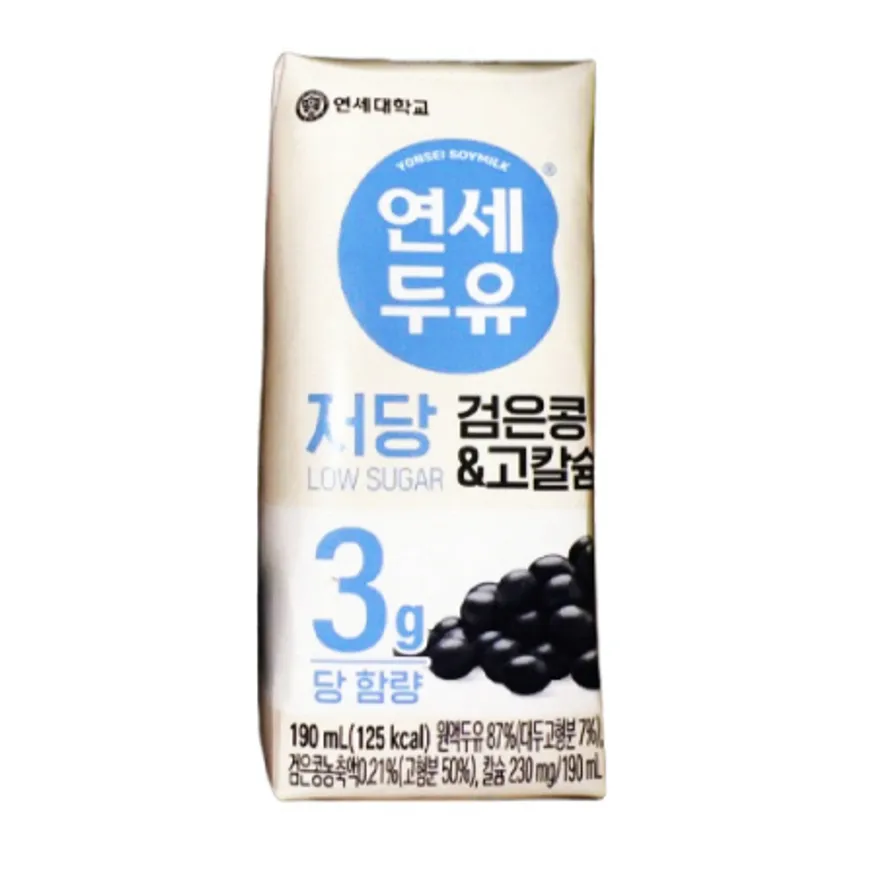 연세 저당 검은콩 고칼슘 190ml 96팩 이미지