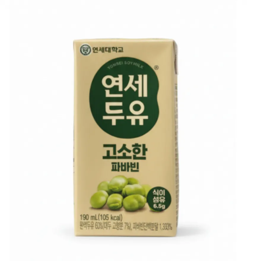 연세두유 고소한 파바빈두유 190ml 48팩 이미지