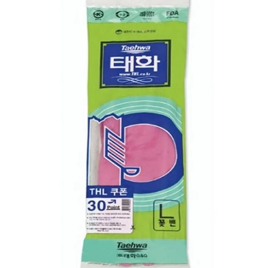 고무장갑大(태화.꽃밴.핑크) 이미지